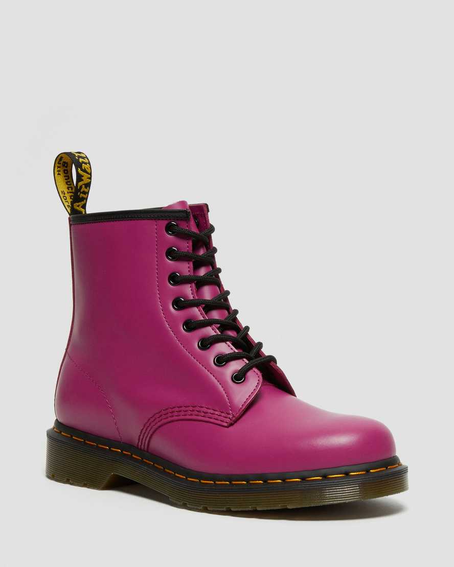 Dr. Martens 1460 Smooth Lær Snørestøvler Dame Fuchsia [1053RZQSH]